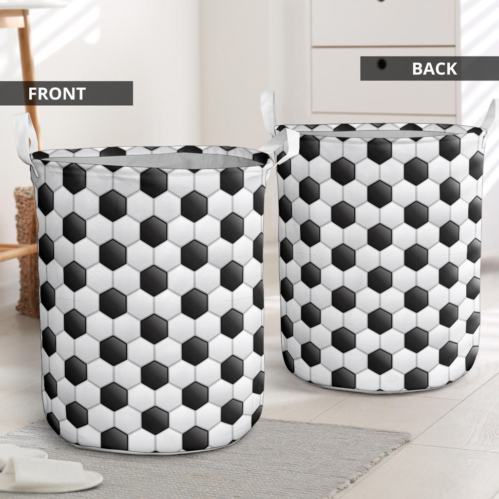 Soccer Ball Texture Print Pattern Laundry Basket