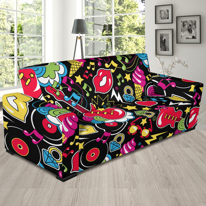 Pop Art Pattern Print Design A04 Sofa Slipcover