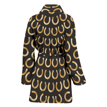 Horseshoe Print Design LKS304 Women Bathrobe