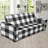 Buffalo check Black white Pattern Print Design 04 Sofa Slipcover