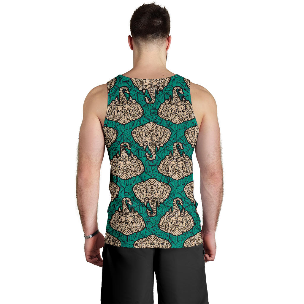 Boho Head Elephant Men Tank Top