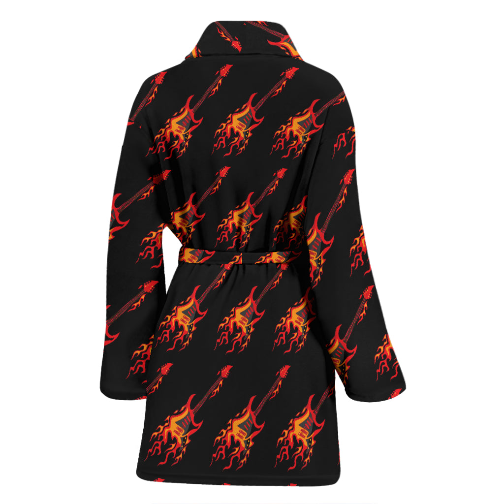 Electric Guitar Print Design LKS406 Women Bathrobe