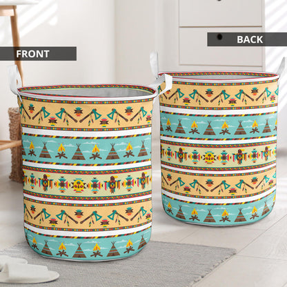 American indian Life Pattern Laundry Basket