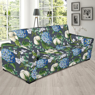 Hydrangea Pattern Print Design 02 Sofa Slipcover