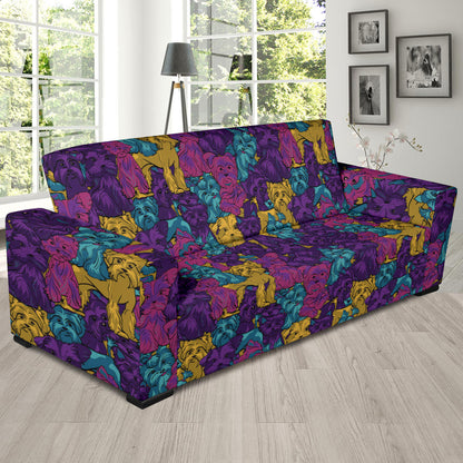 Yorkshire Terriers Print Design LKS3010 Sofa Slipcover