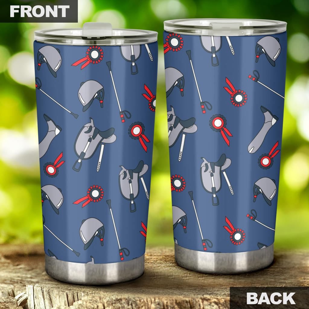 Equestrian Equipment Background Tumbler