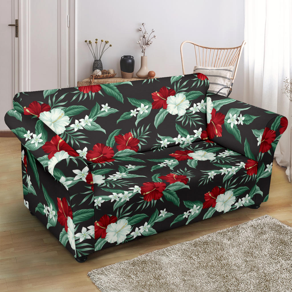 Tropical Flower Print Design LKS303 Loveseat Couch Slipcover