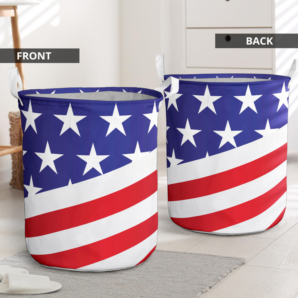 American flag Print Laundry Basket