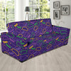 Mardi Gras Pattern Print Design 04 Sofa Slipcover