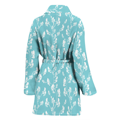 Sweet Pea Print Design LKS302 Women Bathrobe
