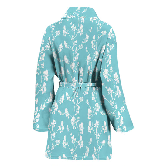 Sweet Pea Print Design LKS302 Women Bathrobe