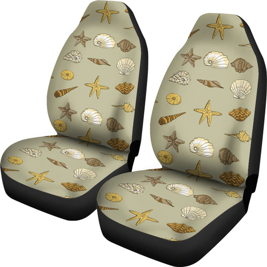 Seashell Beach Print Design LKS303 Car Seat Covers