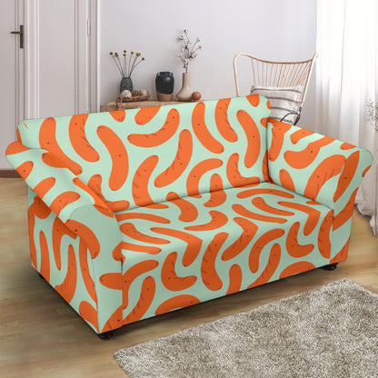 Sausage Print Design LKS304 Loveseat Couch Slipcover