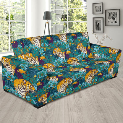 Tiger Tropical Print Design LKS301 Sofa Slipcover