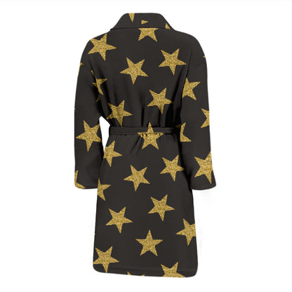 Star Gold Print Design LKS302 Men Bathrobe