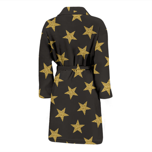 Star Gold Print Design LKS302 Men Bathrobe