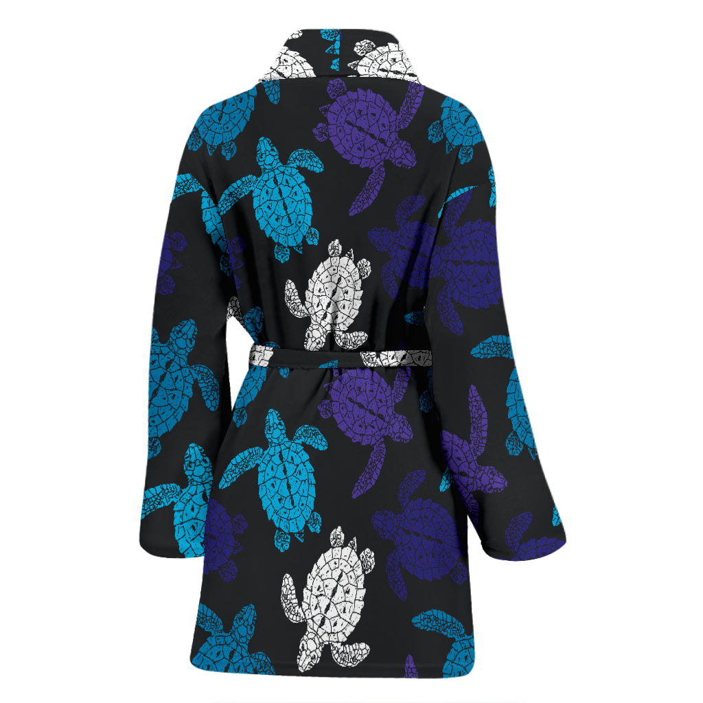 Sea Turtle Print Design LKS306 Women Bathrobe