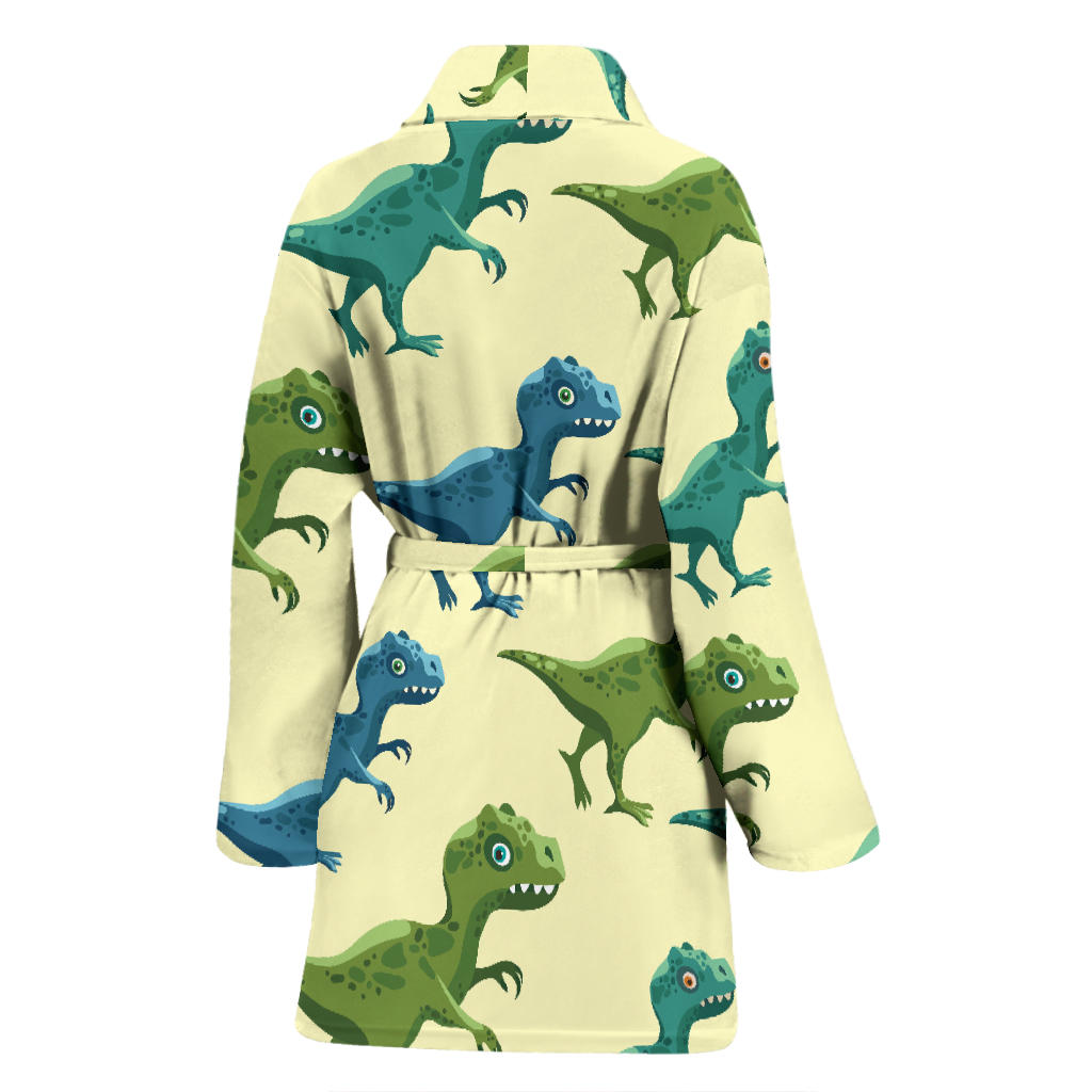 T Rex Pattern Print Design A04 Women Bathrobe