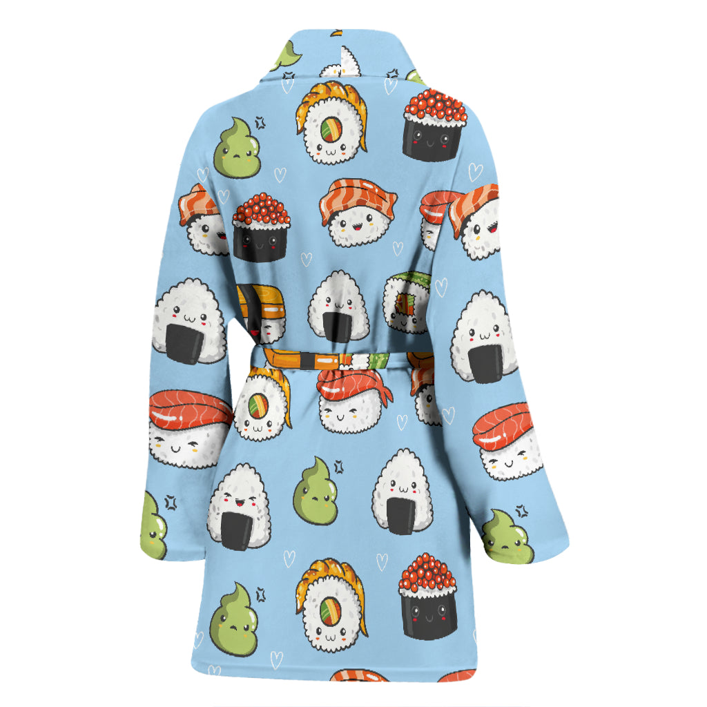 Sushi Print Design LKS303 Women Bathrobe