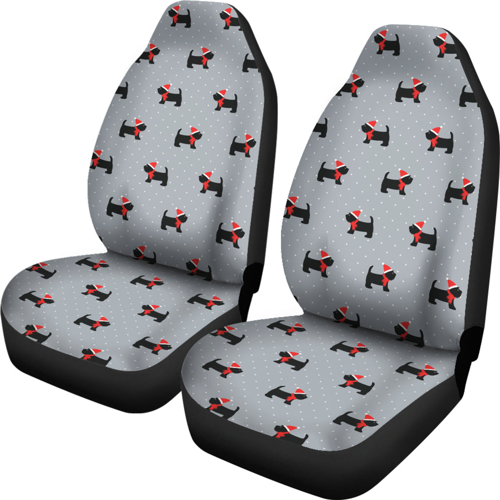 Scottish Christmas Themed Terriers Print Design LKS3018 Car Seat Covers