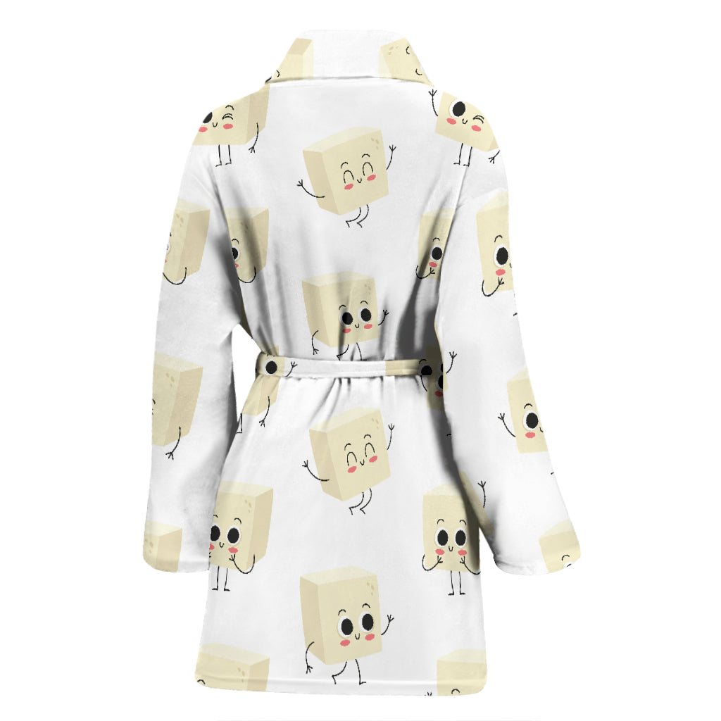 Tofu Print Design LKS301 Women Bathrobe