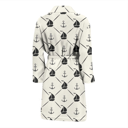 Sailboat Print Design LKS302 Men Bathrobe