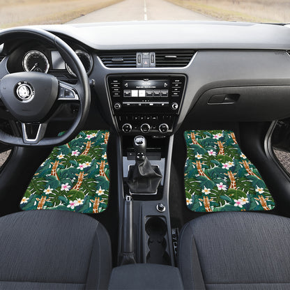 Giraffe Jungle Design Print Car Floor Mats Front Back