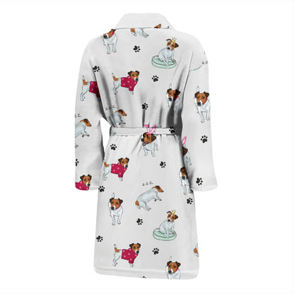 Russell Terriers Print Design LKS308 Men Bathrobe