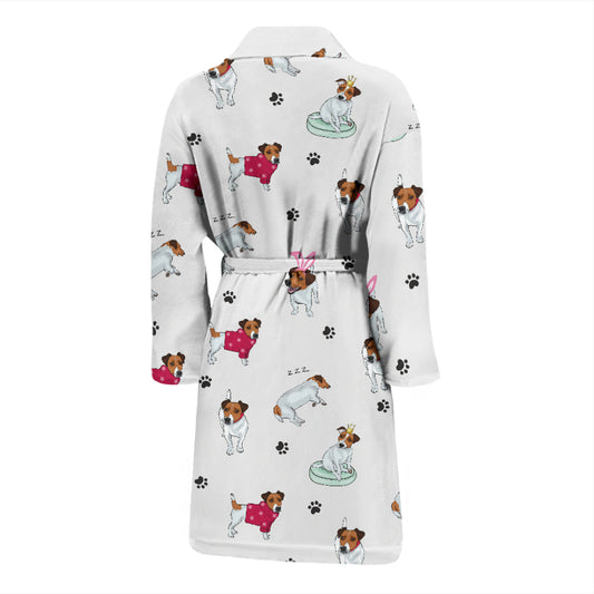 Russell Terriers Print Design LKS308 Men Bathrobe