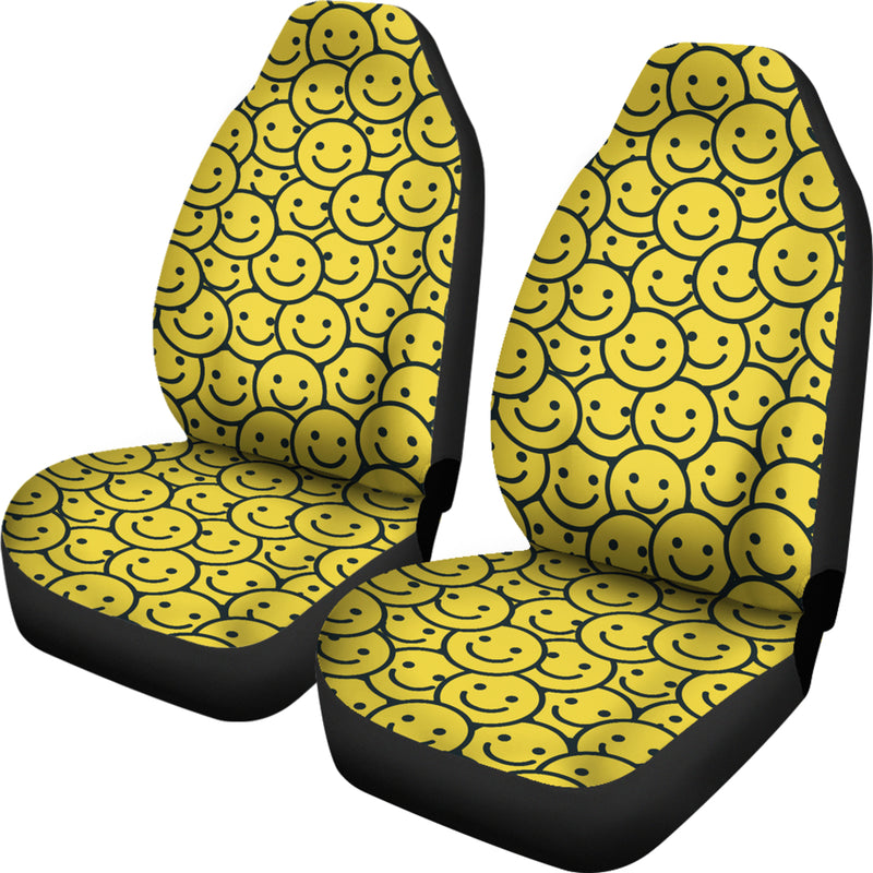 Smiley Face Emoji Print Design LKS302 Car Seat Covers
