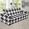 Cat HoundstoothPattern Print Design 01 Sofa Slipcover