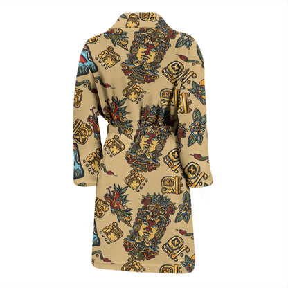 Totem Print Design LKS305 Men Bathrobe