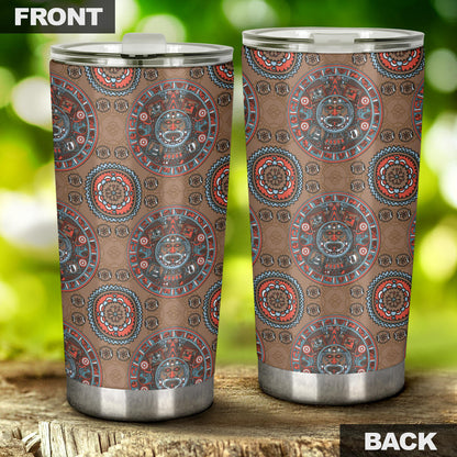 Calendar Aztec Design Print Pattern Tumbler