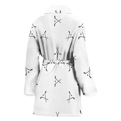 Hockey Print Design LKS304 Women Bathrobe