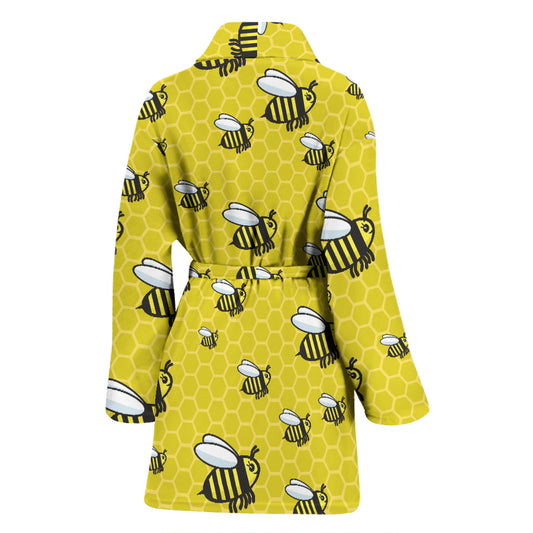Bee Cute Print Design LKS308 Women Bathrobe