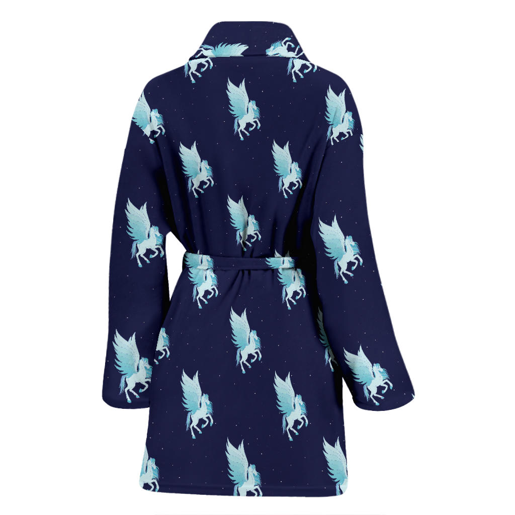 Pegasus Pattern Print Design 03 Women Bathrobe