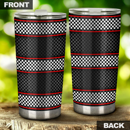 Checkered Flag Red Line Style Tumbler