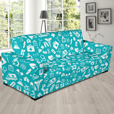 Medical Pattern Print Design 04 Sofa Slipcover