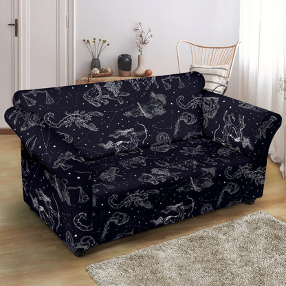 Zodiac Print Design LKS304 Loveseat Couch Slipcover