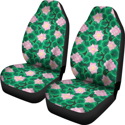 Water Lily Print Design LKS303 Car Seat Covers