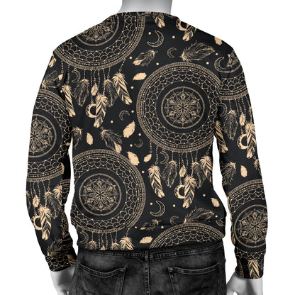 Dream Catcher Mandala Boho Moon Men Long Sleeve Sweatshirt