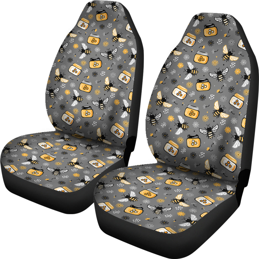 Honey Bee Print Design LKS301 Car Seat Covers