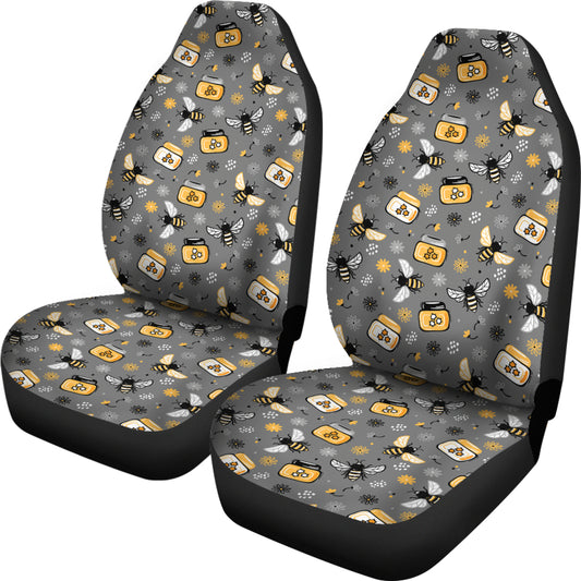 Honey Bee Print Design LKS301 Car Seat Covers