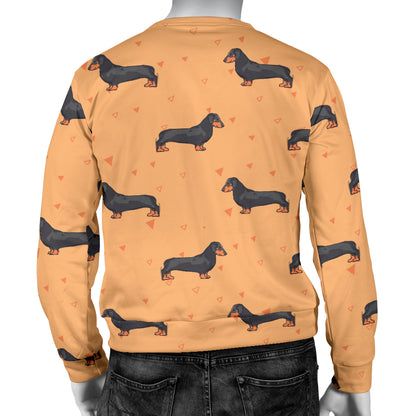Dachshund Draw Print Pattern Men Long Sleeve Sweatshirt