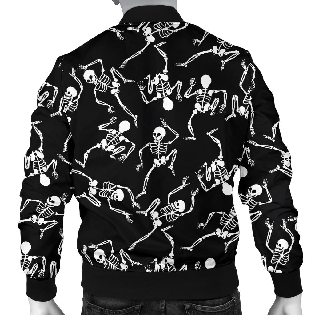 Skeleton Style Print Men Bomber Jacket