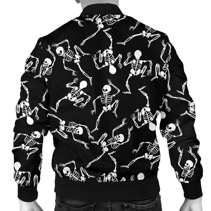 Skeleton Style Print Men Bomber Jacket