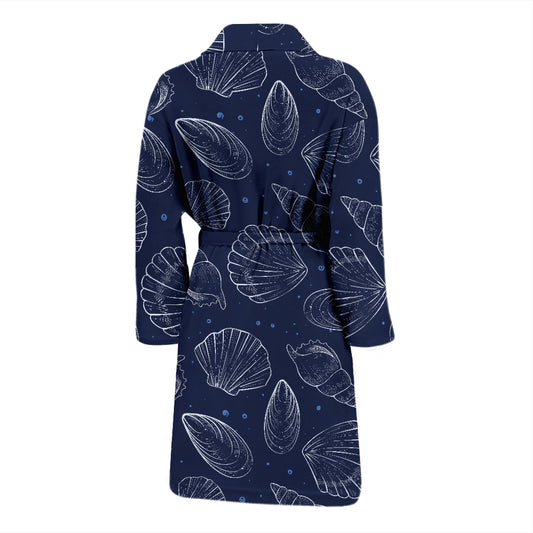 Seashell Print Design LKS3011 Men Bathrobe