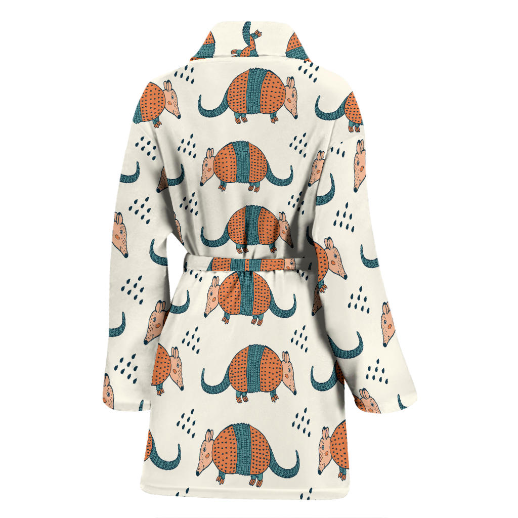 Armadillo Pattern Print Design 01 Women Bathrobe