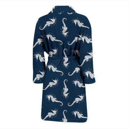 SeaHorse Print Design LKS402 Men Bathrobe