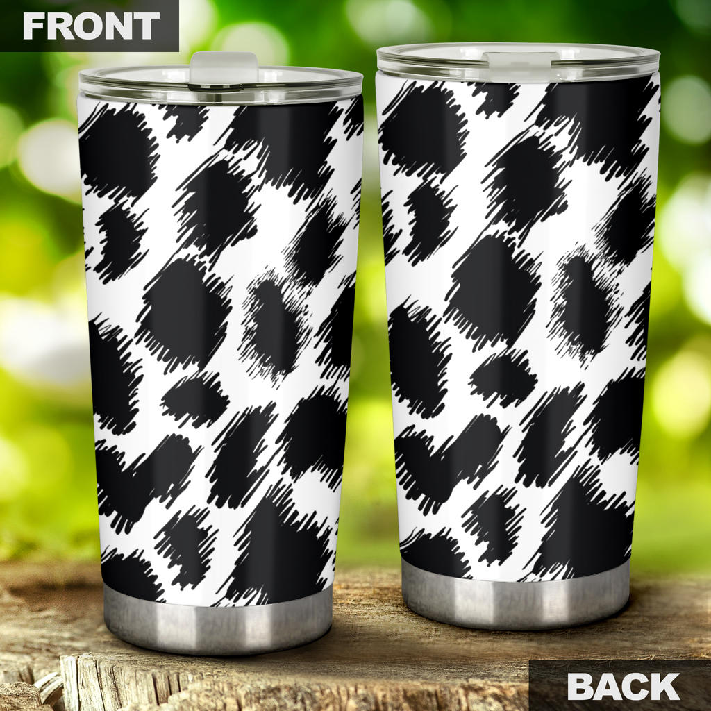 Cheetah Black Print Pattern Tumbler